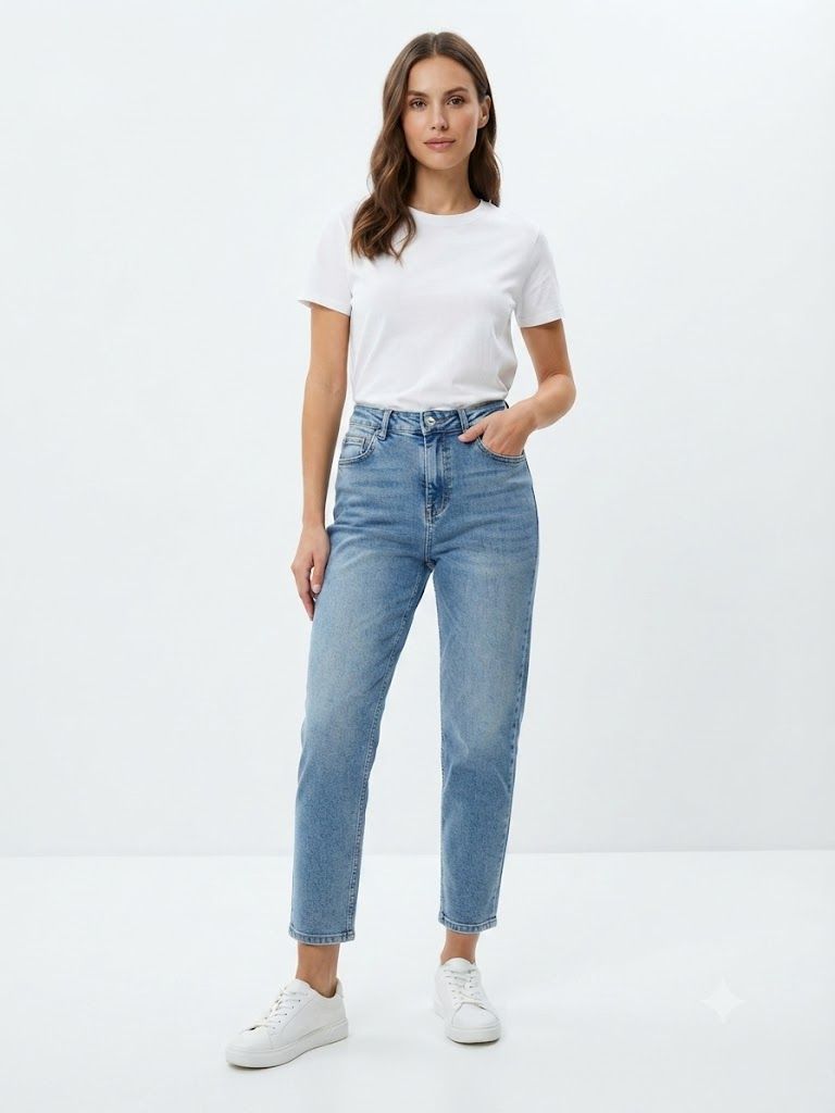 Classic Blue Mom Fit